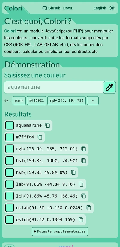 Colori sur smartphone